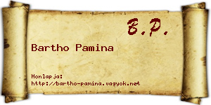 Bartho Pamina névjegykártya