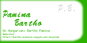 pamina bartho business card